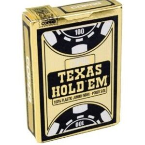 Cartamundi Deutschland GmbH ASS Altenburger Spielkarten 40055 - Texas Hold'Em Plastik schwarz/gold