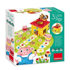 Jumbo Spiele Goula D53146 - 3 Kleine Schweinchen, 3 Little Pigs, Brettspiel, Kooperatives-Spiel