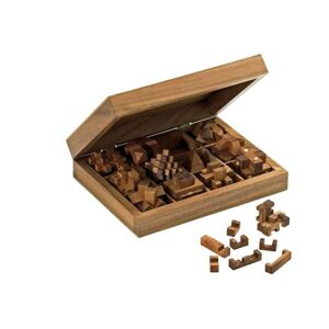 Philos GmbH & Co. KG Philos 6149 - Puzzle Edition mit 12 unterschiedlich schwierigen Knobelspielen im Holzkoffer