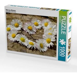 Calvendo Puzzle Herz aus Blumen (Puzzle)