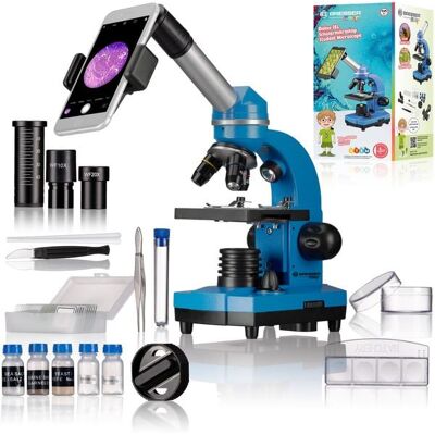 Bresser Junior 11188 - Schüler-Mikroskop Biolux SEL (blau), Auf- und Durchlichtmikroskop mit 40x-1.600-facher Vergrößerung Bresser Junior 11188 - Schüler-Mikroskop Biolux SEL (blau), Auf- und Durchlichtmikroskop mit 40x-1.600-facher Vergrößerung