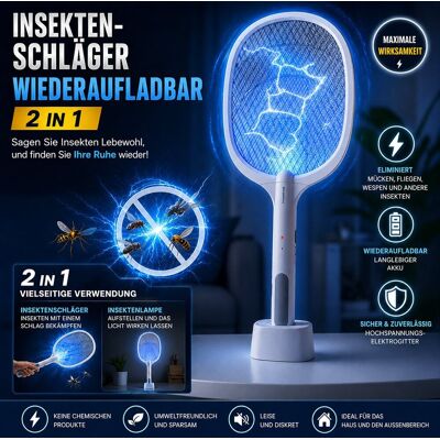 Innovagoods Wiederaufladbarer 2-In-1-Insektenvernichter Innovagoods Wiederaufladbarer 2-In-1-Insektenvernichter