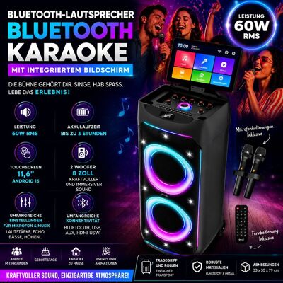 Bluetooth-Karaoke-Lautsprecher Mit Integriertem Bildschirm Bluetooth-Karaoke-Lautsprecher Mit Integriertem Bildschirm