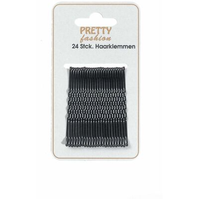 Comair Pretty Fashion Haarklemmen schwarz ca. 6 cm 24 Stück Comair Pretty Fashion Haarklemmen schwarz ca. 6 cm 24 Stück