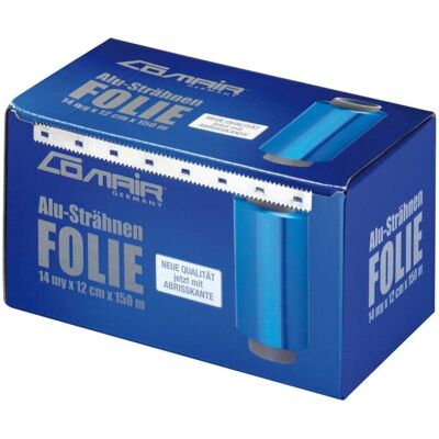 Comair Alusträhnenfolie 14 my 12cm x 150m blau Comair Alusträhnenfolie 14 my 12cm x 150m blau
