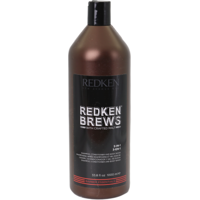 Redken Brews 3-in-1 Shampoo für Männer - Shampoo, Spülung & Duschgel Redken Brews 3-in-1 Shampoo für Männer - Shampoo, Spülung & Duschgel