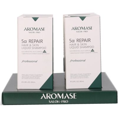 AROMASE Display Salon-Pro 5a Repair Hair & Skin Liquid Shampoo 6x80 ml AROMASE Display Salon-Pro 5a Repair Hair & Skin Liquid Shampoo 6x80 ml