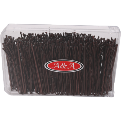 A&A Haarklemmen Box 240er ca. 6 cm braun gewellt A&A Haarklemmen Box 240er ca. 6 cm braun gewellt