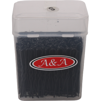 A&A Haarnadel 240er Box Gr. S 5 cm schwarz gewellt A&A Haarnadel 240er Box Gr. S 5 cm schwarz gewellt