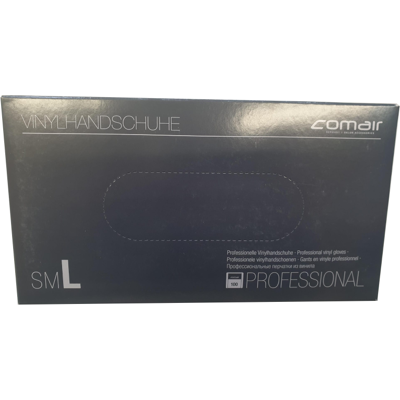 Comair Vinylhandschuhe gepudert groß 100er Box transparent Comair Vinylhandschuhe gepudert groß 100er Box transparent