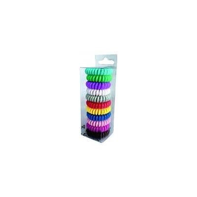 A&A Haargummi bunt 3,8 cm Telefonkabel 11er A&A Haargummi bunt 3,8 cm Telefonkabel 11er