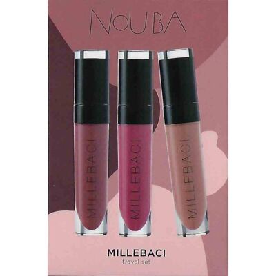 Nouba Millebaci Dauerhafter, Flüssiger Lippenstift Travel Set 3 für 2 Nouba Millebaci Dauerhafter, Flüssiger Lippenstift Travel Set 3 für 2