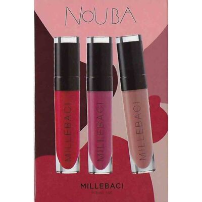 Nouba Millebaci Dauerhafter, Flüssiger Lippenstift Travel Set 3 für 2 Nouba Millebaci Dauerhafter, Flüssiger Lippenstift Travel Set 3 für 2