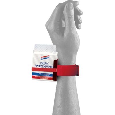 Fripac Medis Handgelenkspender - Roter Spitzenpapierhalter Fripac Medis Handgelenkspender - Roter Spitzenpapierhalter
