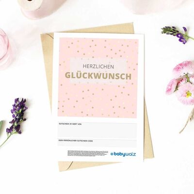 baby-walz Geschenkgutschein rosa unisex baby-walz Geschenkgutschein rosa unisex