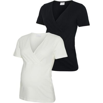 Mamalicious 2er-Pack Umstands- und Still-T-Shirts schwarz weiss unisex Mamalicious 2er-Pack Umstands- und Still-T-Shirts schwarz weiss unisex