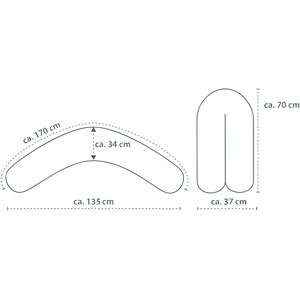 Theraline Stillkissen 170 cm gelb unisex