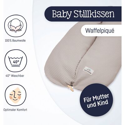 Julius Zöllner Stillkissen Nappi Waffelpique braun unisex Julius Zöllner Stillkissen Nappi Waffelpique braun unisex