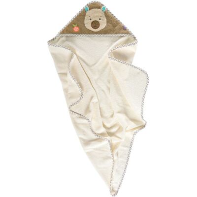 Fehn Kapuzenbadetuch Capybara Clara 80x80cm beige unisex Fehn Kapuzenbadetuch Capybara Clara 80x80cm beige unisex