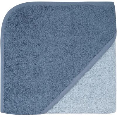 Wörner Baby Kapuzenbadetuch - 80x80cm, Rauch Taubenblau, Baumwolle Wörner Baby Kapuzenbadetuch - 80x80cm, Rauch Taubenblau, Baumwolle