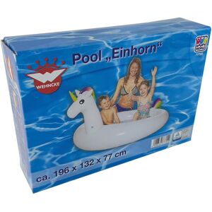 Wehncke Pool Einhorn 196x132x77 cm weiss unisex