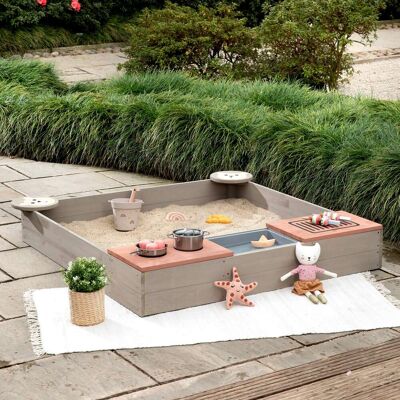 MUDDY BUDDY Wild Bear - Sandkasten - 120x20x120cm - Holz MUDDY BUDDY Wild Bear - Sandkasten - 120x20x120cm - Holz