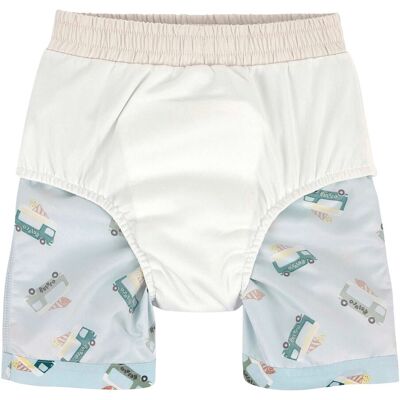 Lässig Badeshorts mit Windeleinsatz und UV-Schutz Eiswagen hellblau mehrfarbig Lässig Badeshorts mit Windeleinsatz und UV-Schutz Eiswagen hellblau mehrfarbig