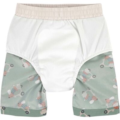 Lässig Badeshorts mit Windeleinsatz und UV-Schutz Dackel Roller gruen mehrfarbig Lässig Badeshorts mit Windeleinsatz und UV-Schutz Dackel Roller gruen mehrfarbig