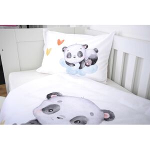 Baby Best Flanell Wende-Bettwäsche Regenbogen Panda 40x60 / 100x135 cm weiss unisex