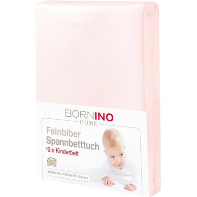 BORNINO HOME Feinbiber-Spannbetttuch 60x120 cm - 70x140 cm rosa 70/140 BORNINO HOME Feinbiber-Spannbetttuch 60x120 cm - 70x140 cm rosa 70/140