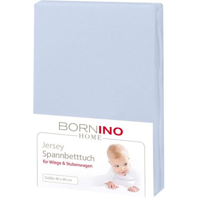 BORNINO HOME Jersey-Spannbetttuch 40x90 cm blau unisex BORNINO HOME Jersey-Spannbetttuch 40x90 cm blau unisex