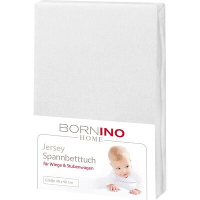 BORNINO HOME Jersey-Spannbetttuch 40x90 cm weiss unisex BORNINO HOME Jersey-Spannbetttuch 40x90 cm weiss unisex