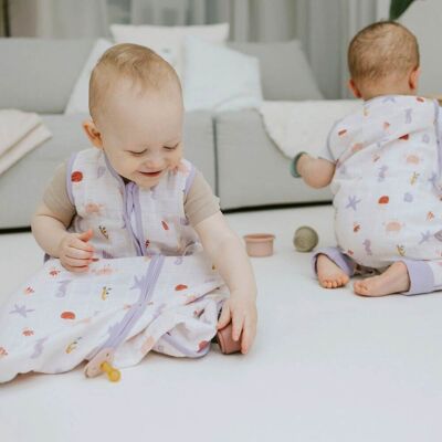 emma & noah Sommerschlafsack Musselin 0.5 TOG blau emma & noah Sommerschlafsack Musselin 0.5 TOG blau