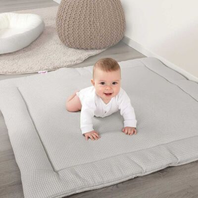 babybay Krabbeldecke Waffelpiqué 75x100 cm grau unisex babybay Krabbeldecke Waffelpiqué 75x100 cm grau unisex