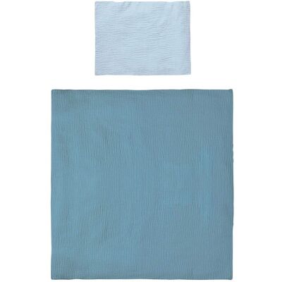 BORNINO HOME Wende-Bettwäsche Musselin 35x40/80x80 cm blau unisex BORNINO HOME Wende-Bettwäsche Musselin 35x40/80x80 cm blau unisex