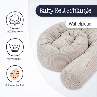 Julius Zöllner Bettschlange Waffelpiqué 180 cm beige unisex Julius Zöllner Bettschlange Waffelpiqué 180 cm beige unisex
