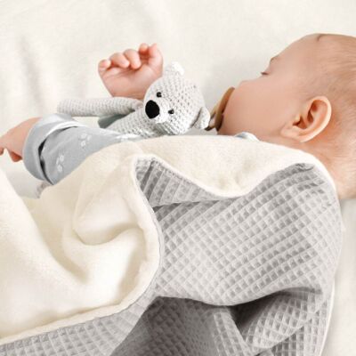 babybay Kuscheldecke Waffelpiqué 75x100 cm grau unisex babybay Kuscheldecke Waffelpiqué 75x100 cm grau unisex