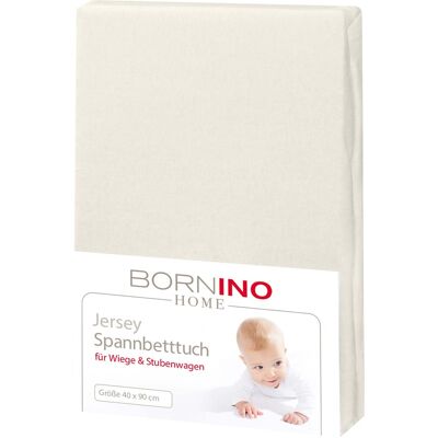 BORNINO HOME Jersey-Spannbetttuch 40x90 cm natur unisex BORNINO HOME Jersey-Spannbetttuch 40x90 cm natur unisex
