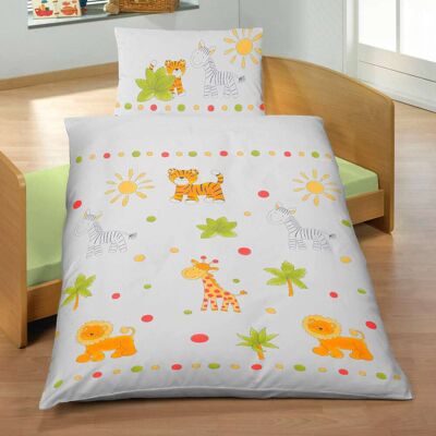IDO Linon Kinderbettwäsche SAFARI 100 x 135 cm weiss unisex IDO Linon Kinderbettwäsche SAFARI 100 x 135 cm weiss unisex
