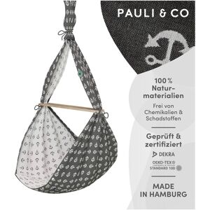 Pauli & Co Premium Federwiege mit Motiv Schurwolle grau unisex