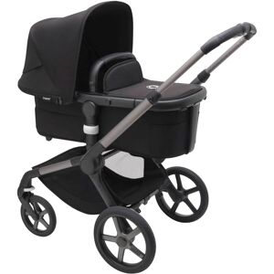 Bugaboo Kombikinderwagen Komplett-Set inkl. Babyschale Turtle Air i-Size, Isofix-Basis 360, Fußsack und Wickeltasche schwarz unisex