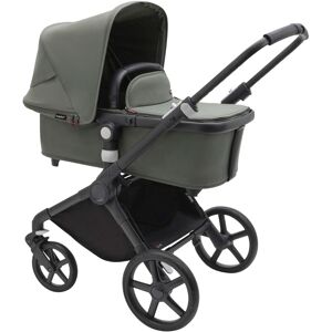 Bugaboo Kombikinderwagen Komplett-Set inkl. Babyschale Turtle Air i-Size, Isofix-Basis 360, Fußsack und Getränkehalter schwarz   gruen unisex