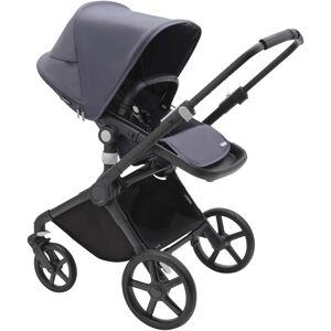 Bugaboo Kombikinderwagen Komplett-Set inkl. Babyschale Turtle Air i-Size, Isofix-Basis 360, Fußsack und Getränkehalter schwarz   blau unisex