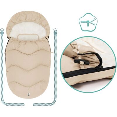 babycab Winterfußsck Nyby für Tragewannen und Babyschalen natur unisex babycab Winterfußsck Nyby für Tragewannen und Babyschalen natur unisex