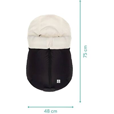 babycab Winterfußsack Naryn für Tragewanne, Babyschale schwarz unisex babycab Winterfußsack Naryn für Tragewanne, Babyschale schwarz unisex