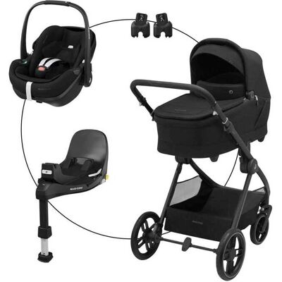 Maxi-Cosi Kombikinderwagen Oxford+ inkl. Babyschale Pebble 360 Pro 2 und Isofix-Basis FamilyFix 360 schwarz unisex Maxi-Cosi Kombikinderwagen Oxford+ inkl. Babyschale Pebble 360 Pro 2 und Isofix-Basis FamilyFix 360 schwarz unisex