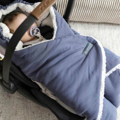 emma & noah Einschlagdecke mit Füßen blau unisex emma & noah Einschlagdecke mit Füßen blau unisex