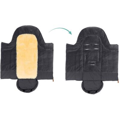 babycab Lammfell-Fußsack Inari für Kinderwagen, Buggy grau unisex babycab Lammfell-Fußsack Inari für Kinderwagen, Buggy grau unisex