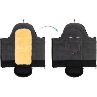 babycab Lammfell-Fußsack Inari für Kinderwagen, Buggy schwarz unisex babycab Lammfell-Fußsack Inari für Kinderwagen, Buggy schwarz unisex