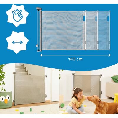 Badabulle Türschutzgitter Safe & Roll bis 140 cm grau unisex Badabulle Türschutzgitter Safe & Roll bis 140 cm grau unisex